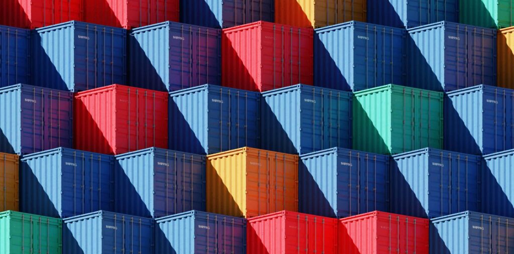 immagine container per trasporto marittimo